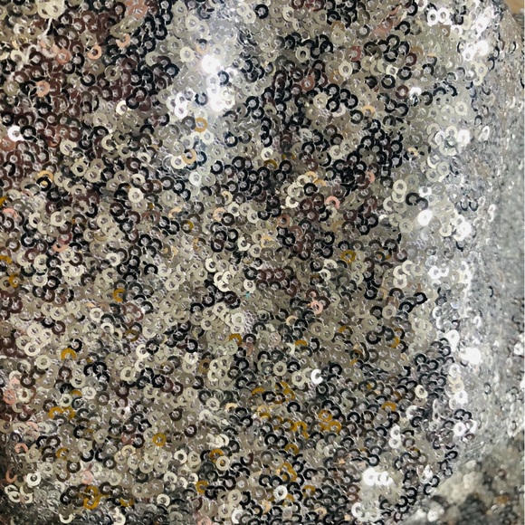 Revamped by Sirens Sequin Mini Skirt in Silver Size M - Picture 5 of 9